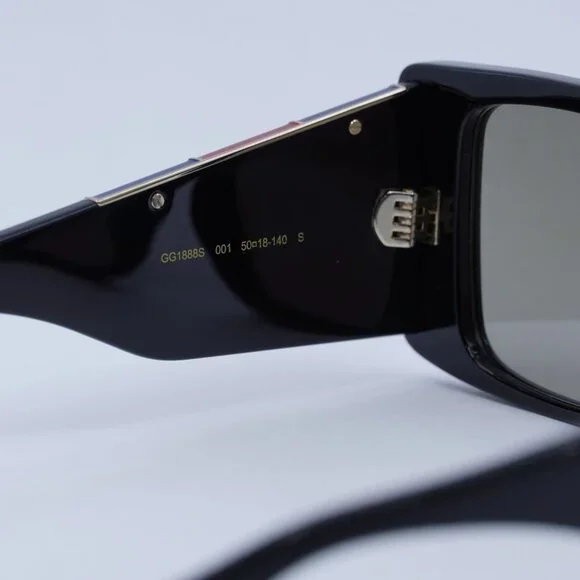 Gucci GG1888S 001 Sunglasses Black Square Frame, Brown  display picture 1